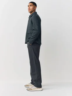 Grey Relaxed Fit Stretch Chinos Trousers