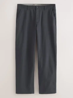 Grey Relaxed Fit Stretch Chinos Trousers