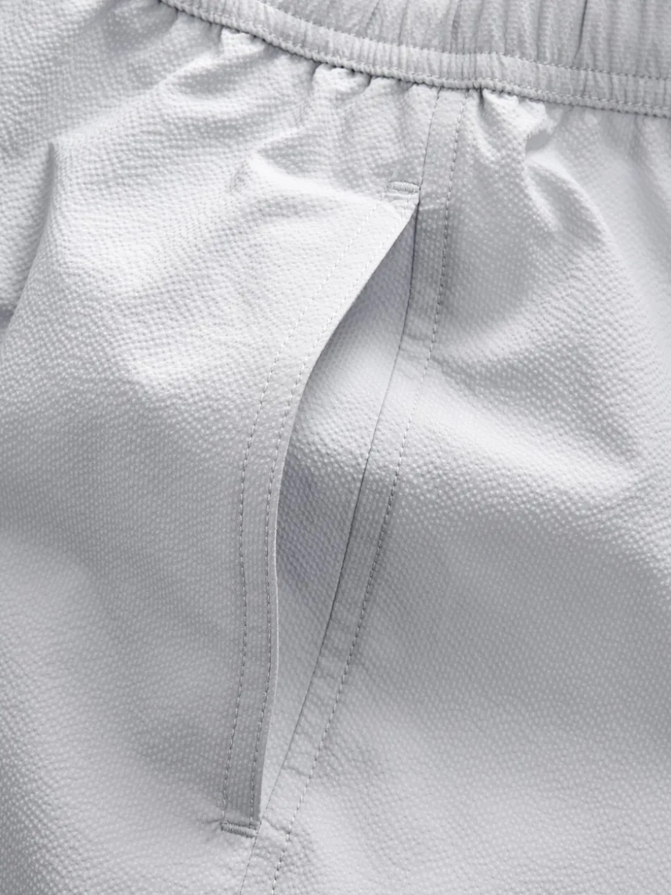 Grey Seersucker Swim Shorts