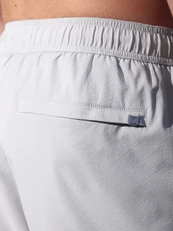 Grey Seersucker Swim Shorts