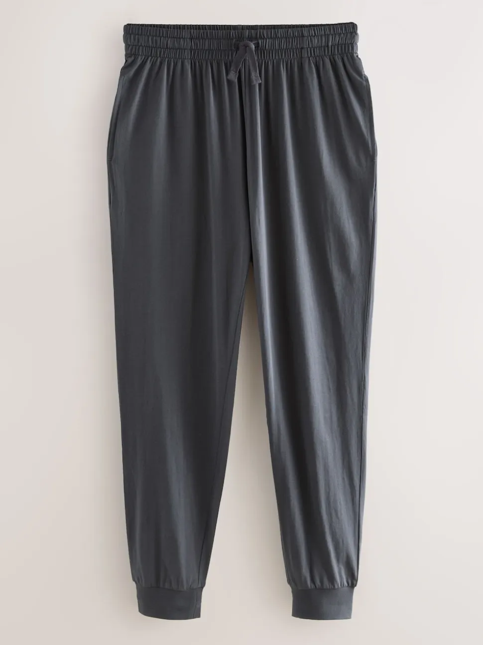Grey Short Sleeve Cuffed Jersey Pyjamas Set