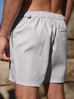 Grey Signature Tailored Waistband Swim Shorts