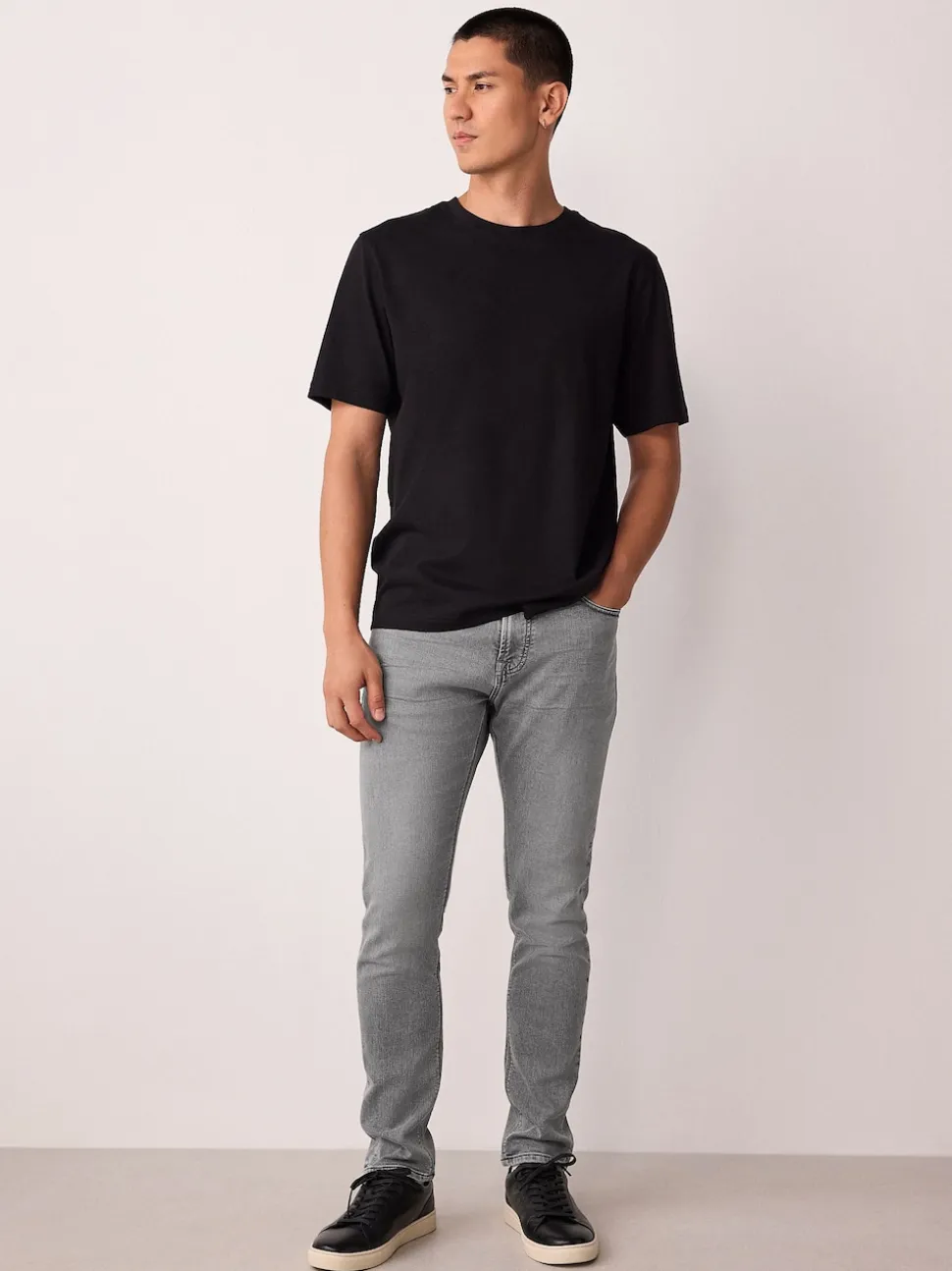 Grey Skinny Fit Comfort Stretch Jeans