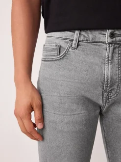 Grey Skinny Fit Comfort Stretch Jeans