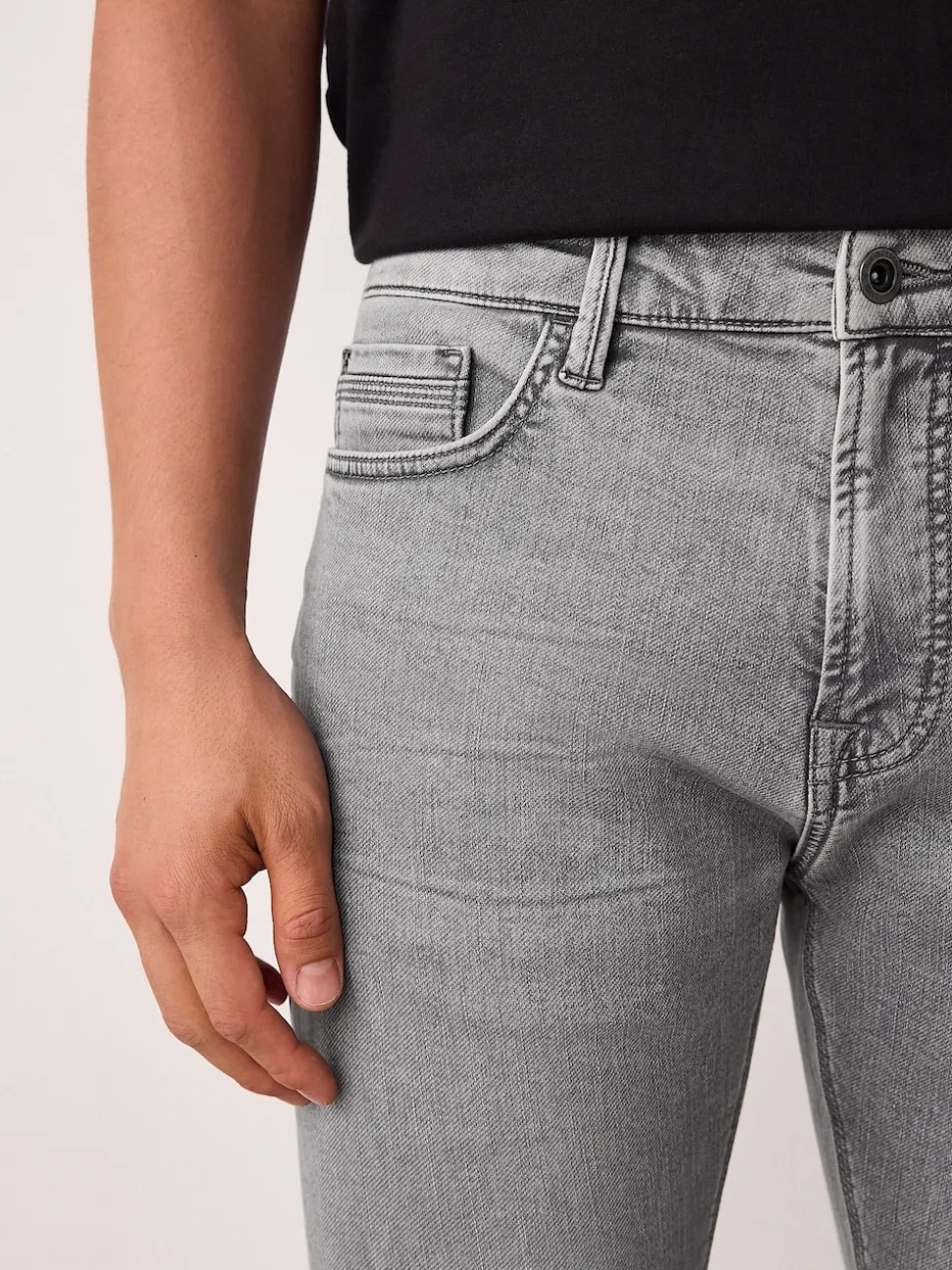 Grey Skinny Fit Comfort Stretch Jeans