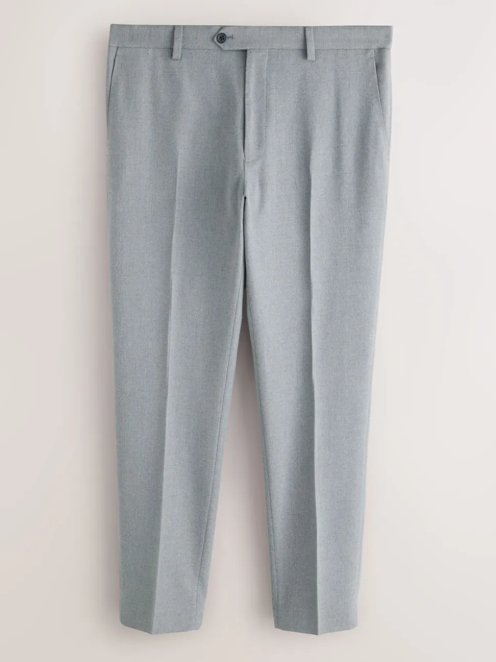 Grey Skinny Fit Textured Suit Trousers