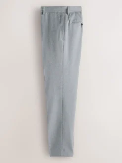 Grey Skinny Fit Textured Suit Trousers