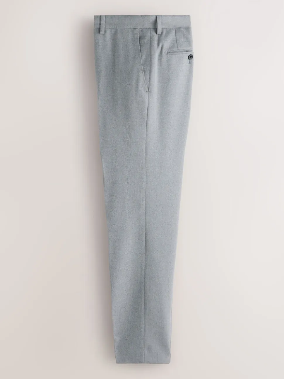 Grey Skinny Fit Textured Suit Trousers