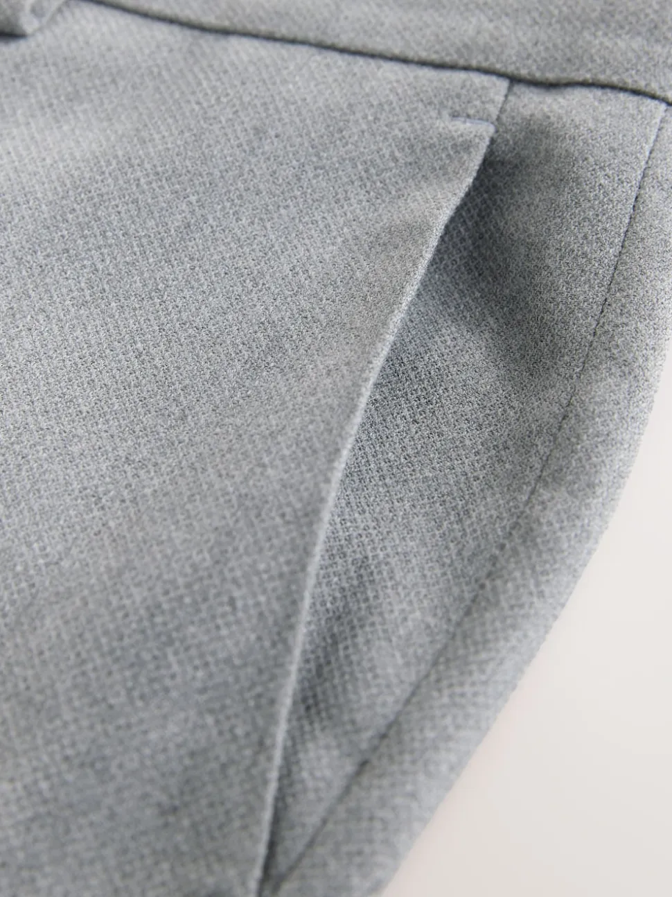 Grey Skinny Fit Textured Suit Trousers