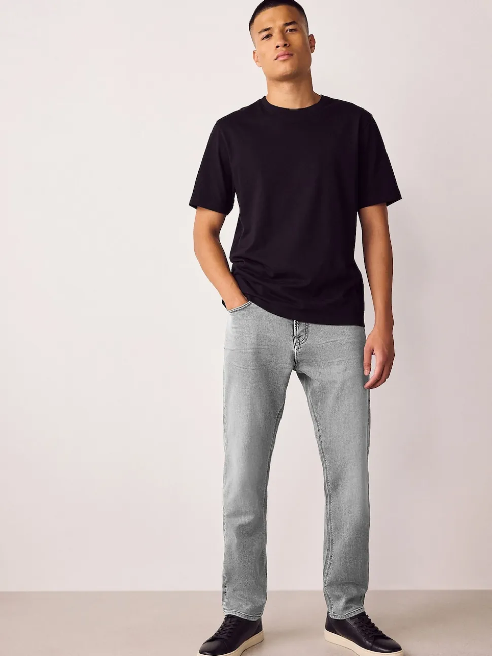Grey Slim Fit Comfort Stretch Jeans