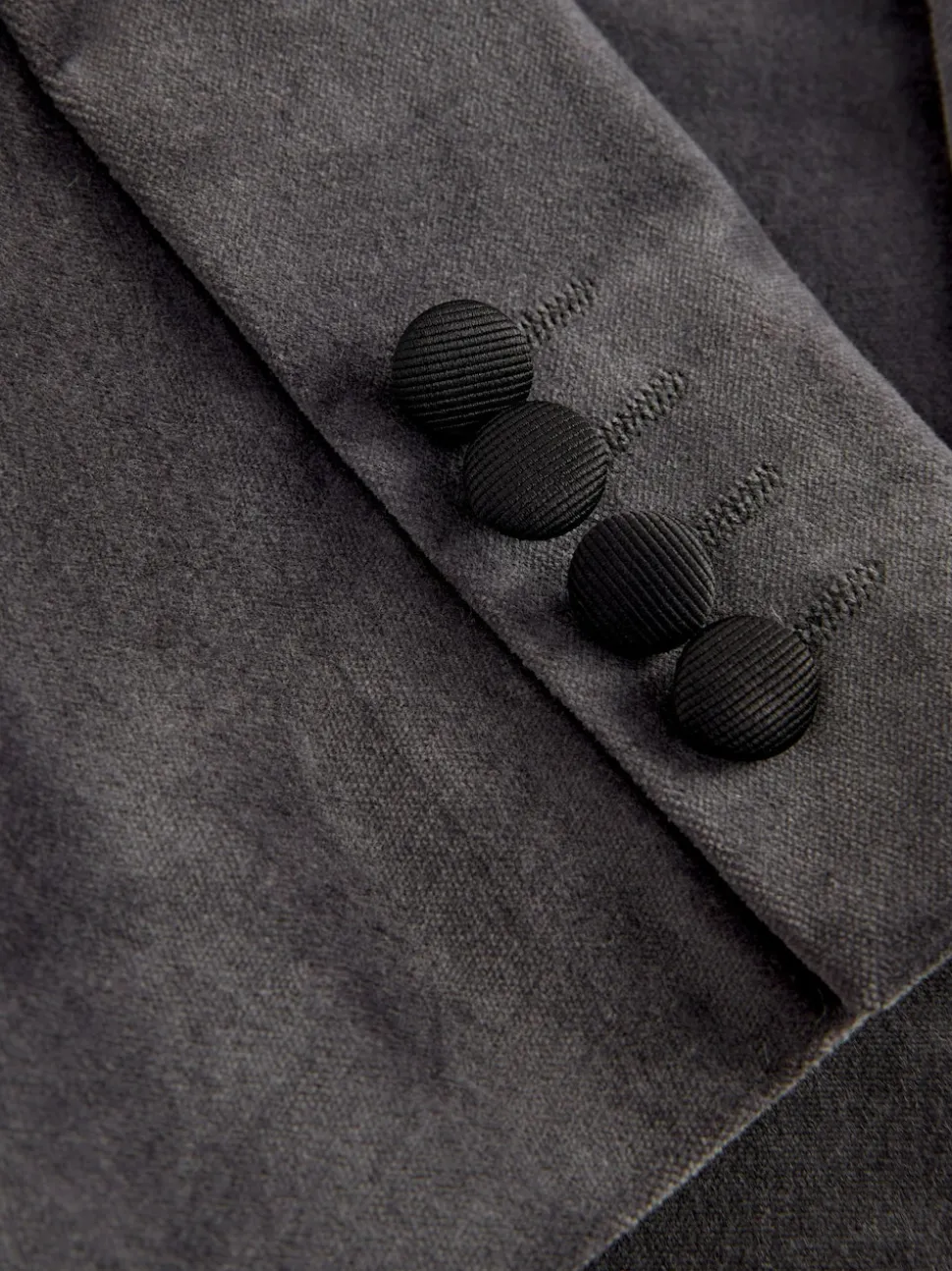 Grey Slim Fit Motionflex Stretch Velvet Blazer