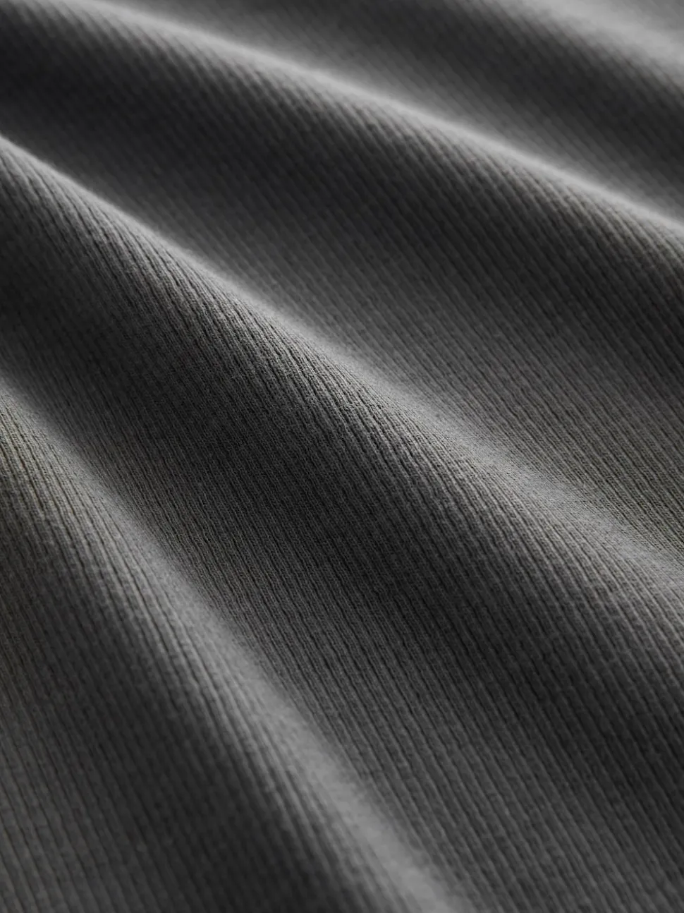 Grey Slim Fit Ribbed Vest