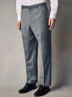 Grey Slim Fit Wool Blend Motionflex Suit Trousers