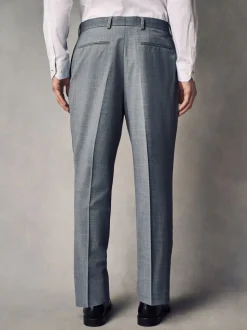 Grey Slim Fit Wool Blend Motionflex Suit Trousers
