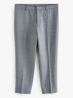 Grey Slim Fit Wool Blend Motionflex Suit Trousers