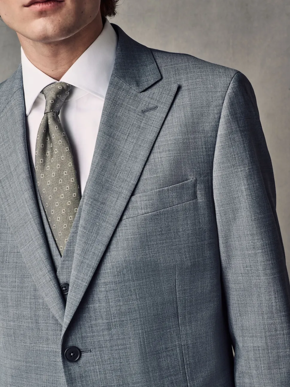 Grey Slim Fit Wool Blend Motionflex Suit Jacket