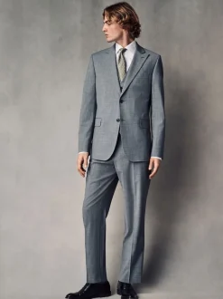 Grey Slim Fit Wool Blend Motionflex Suit Jacket