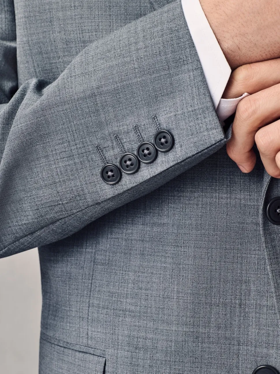 Grey Slim Fit Wool Blend Motionflex Suit Jacket