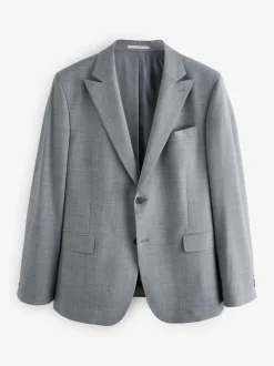 Grey Slim Fit Wool Blend Motionflex Suit Jacket