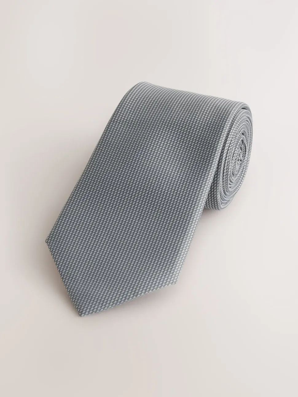 Grey Slim Textured Tie