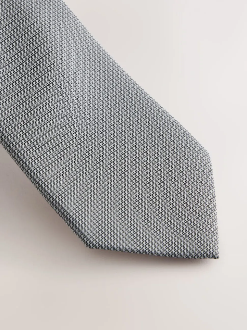 Grey Slim Textured Tie