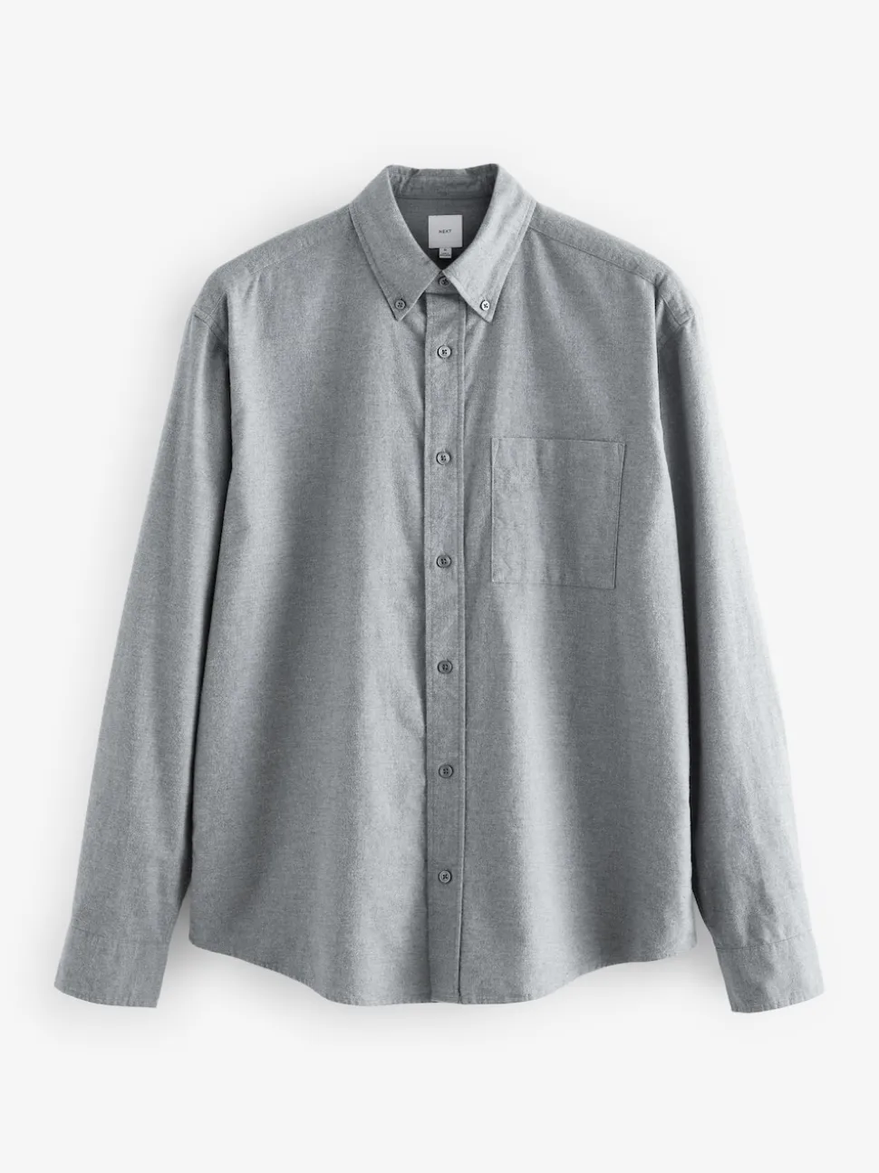 Grey Soft Touch Oxford Long Sleeve Shirt