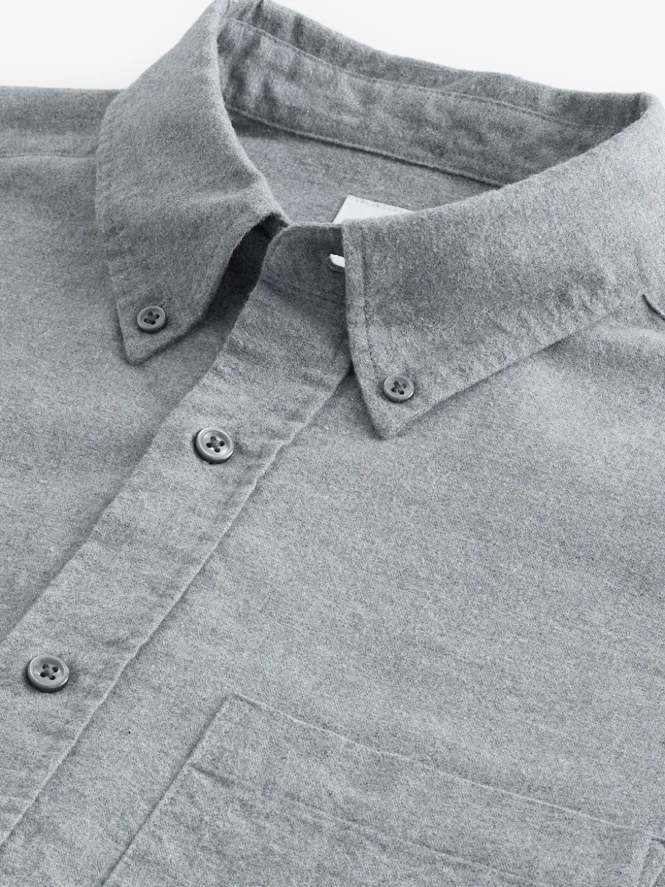 Grey Soft Touch Oxford Long Sleeve Shirt