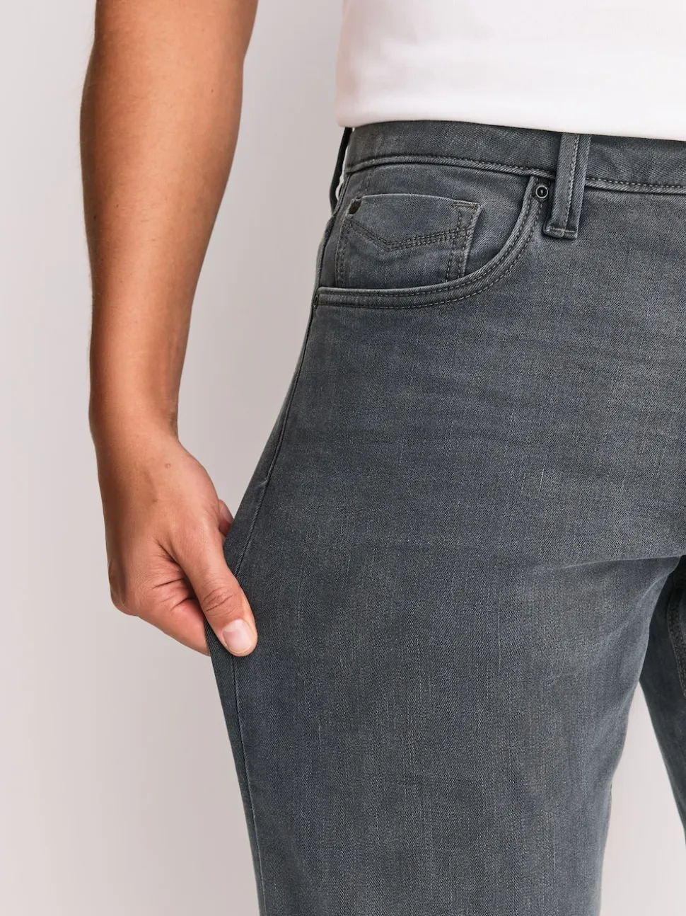 Grey Straight Fit Motionflex Jeans
