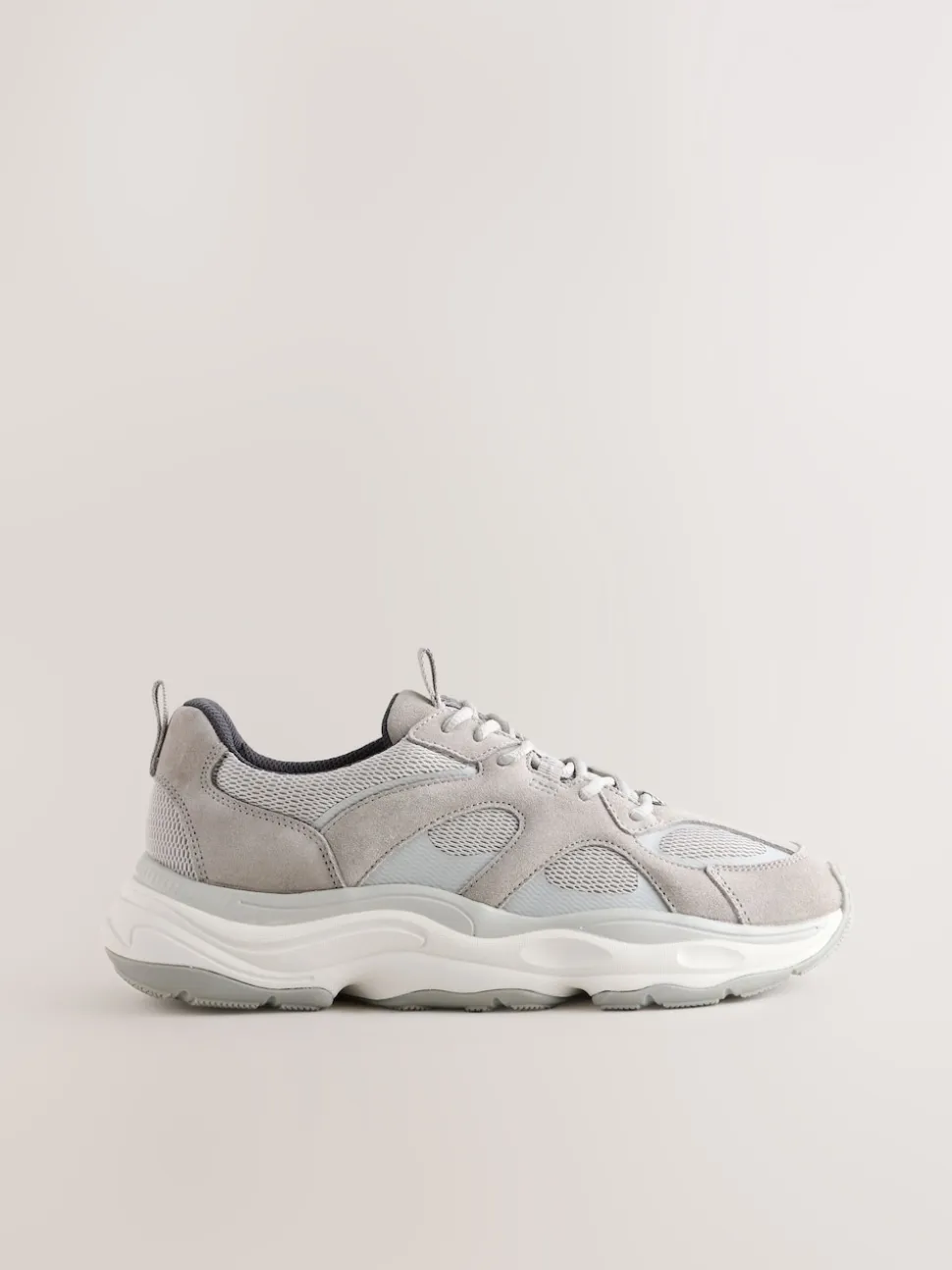 Grey Suede Trim Runners