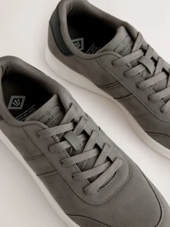 Grey Suedette Trainers
