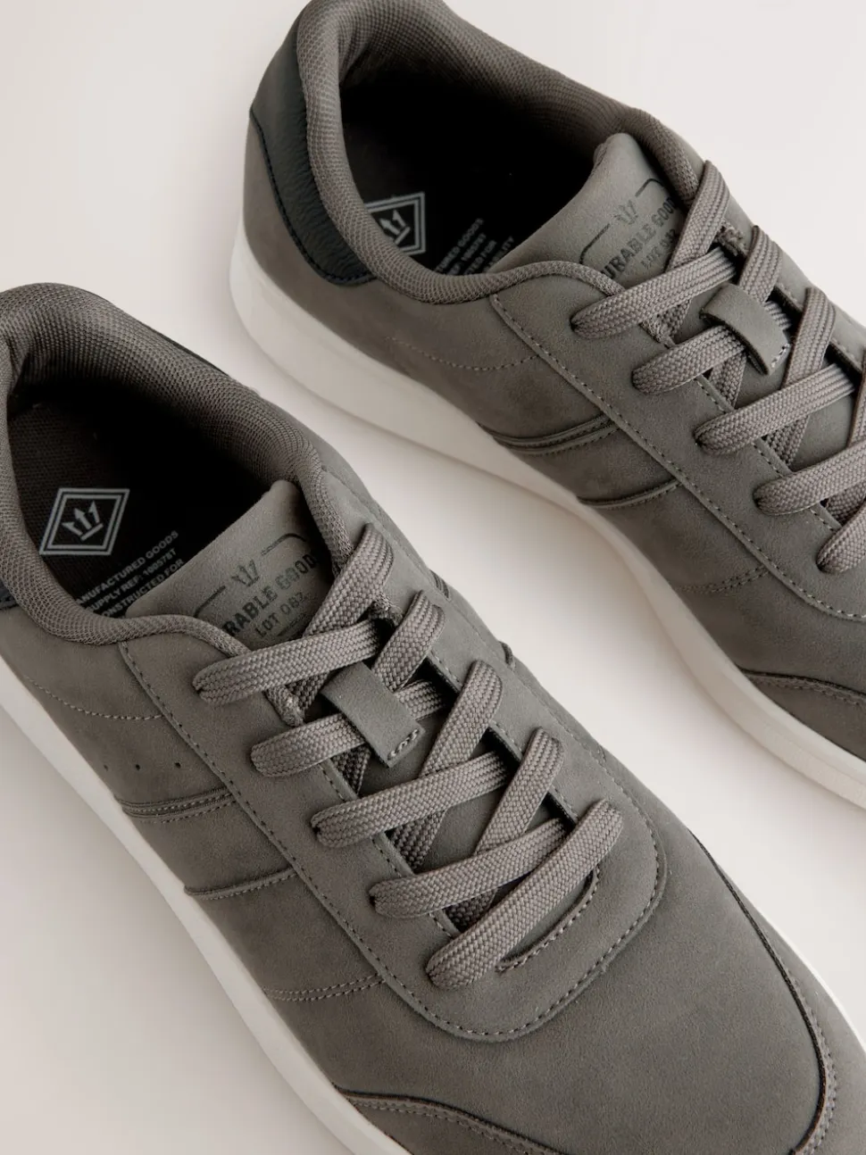 Grey Suedette Trainers