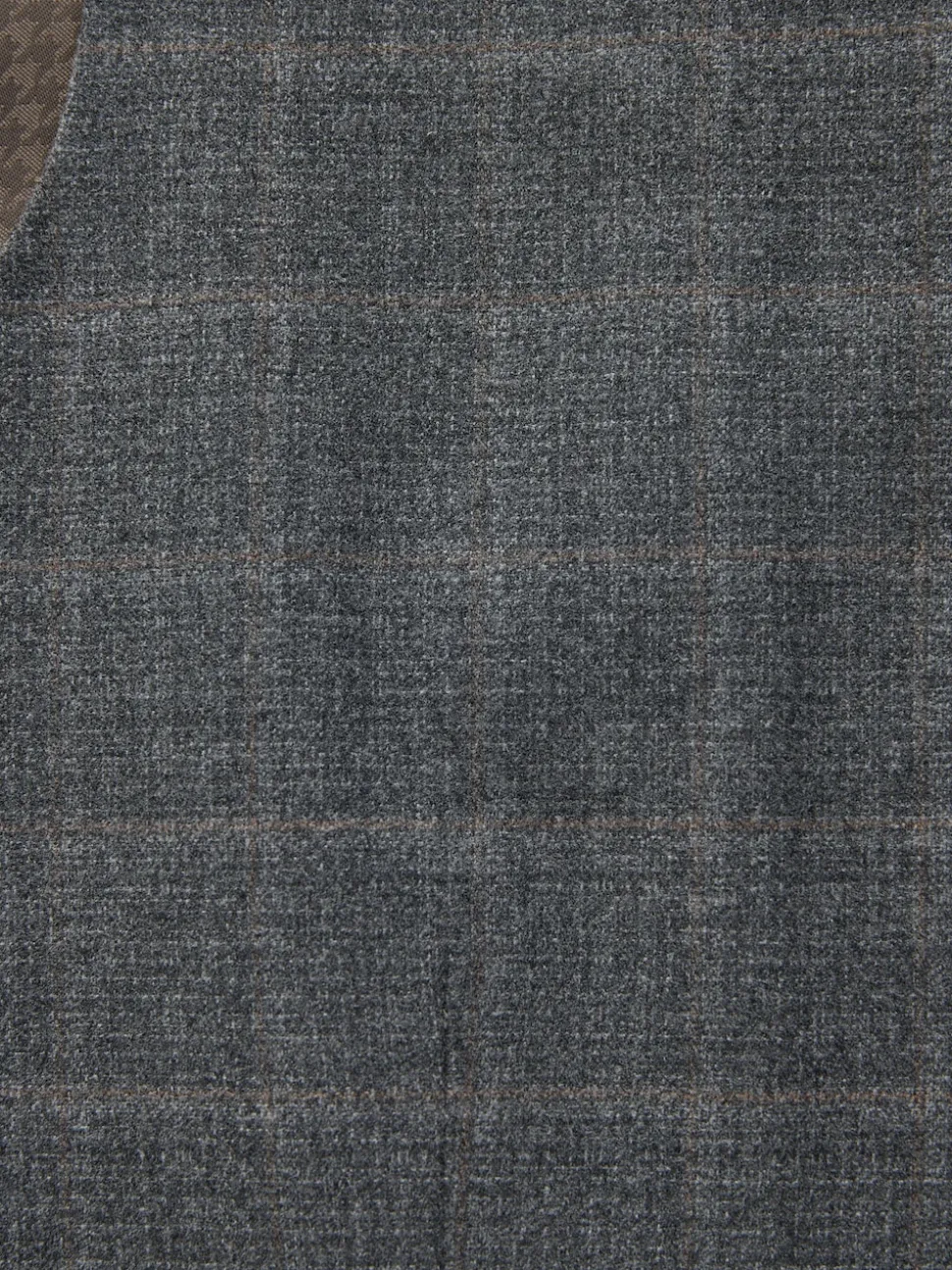 Grey Tailored Fit Check Flannel Suit Waistcoat
