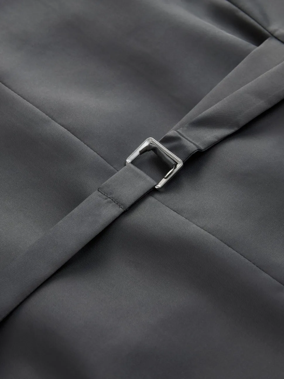 Grey Tailored Fit Check Flannel Suit Waistcoat