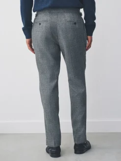 Grey Tailored Fit Merino Wool Blend Suit Trousers
