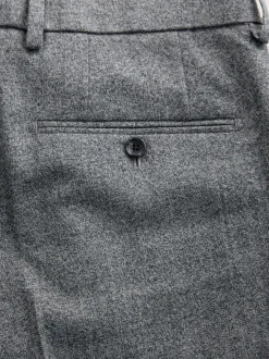 Grey Tailored Fit Merino Wool Blend Suit Trousers