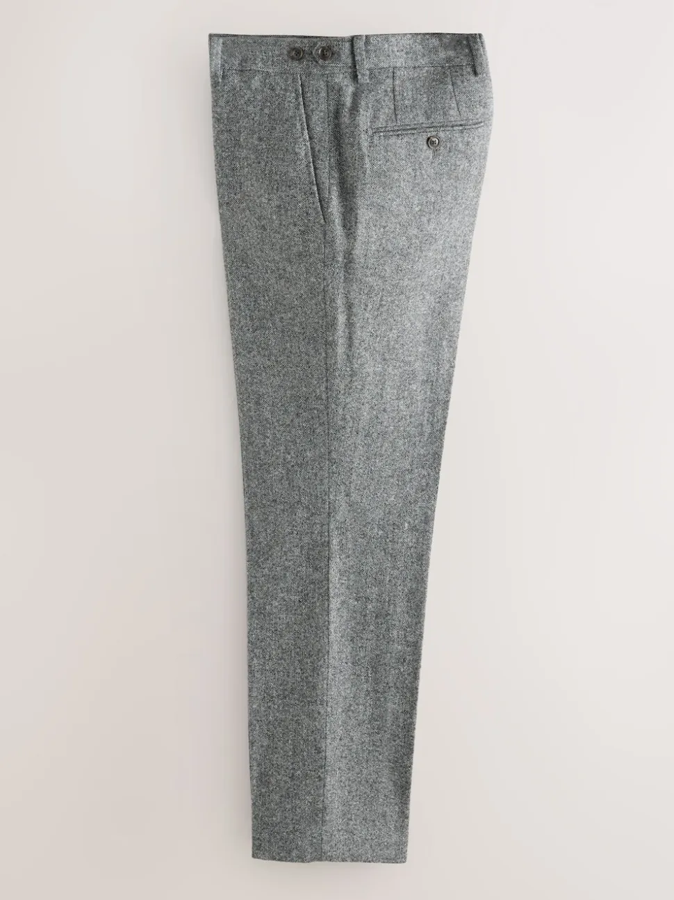 Grey Tailored Fit Signature Abraham Moon 100% British Wool Donegal Suit Trousers