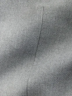Grey Tailored Fit Textured Suit Jacket
