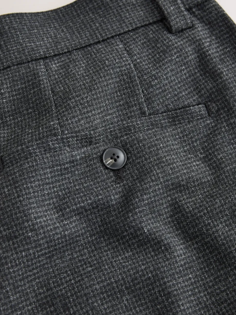 Grey Texture Straight Fit Smart Textured Trousers