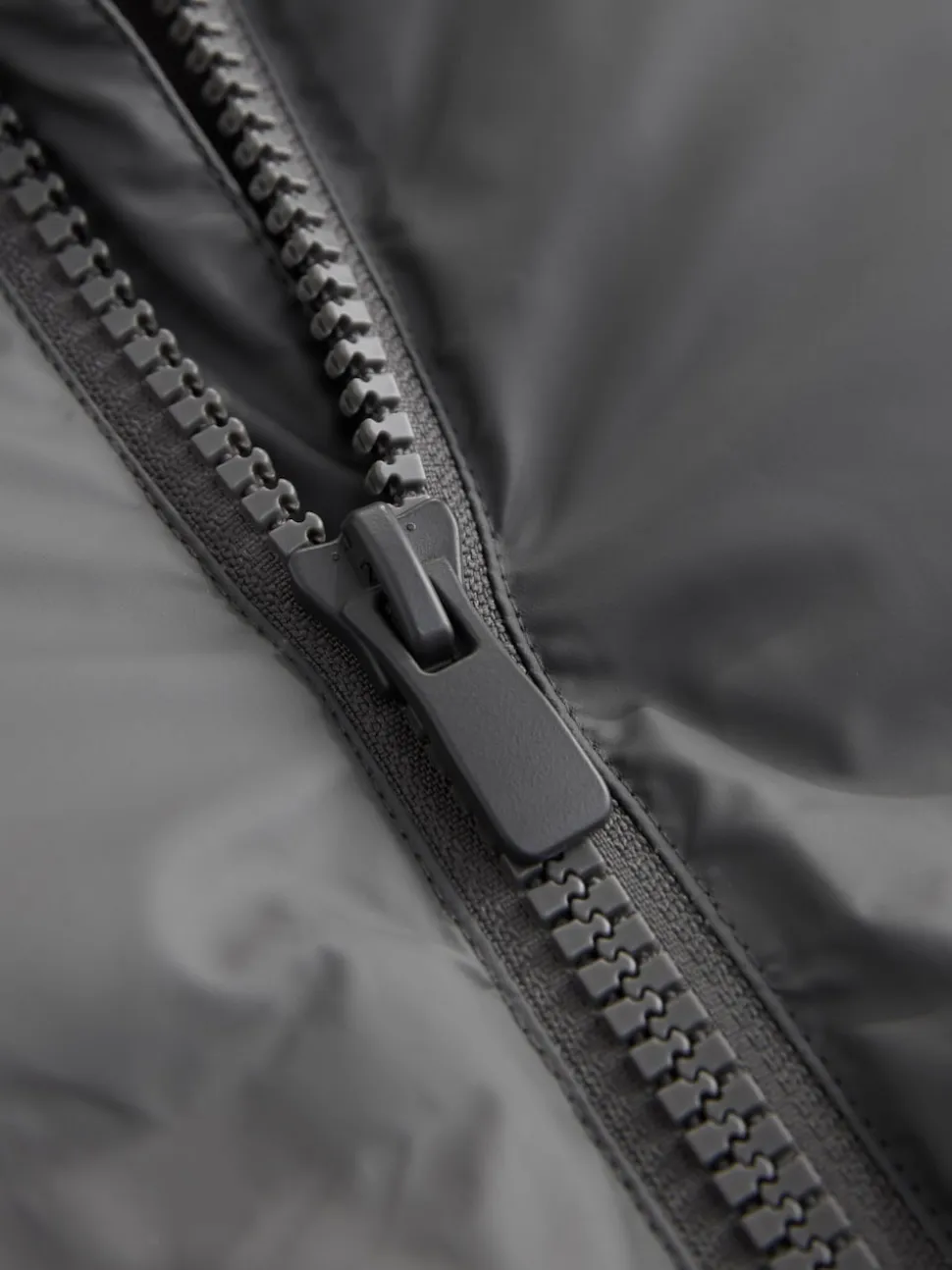 Grey ThermoGen Shower Resistant Rubbersied Puffer Coat