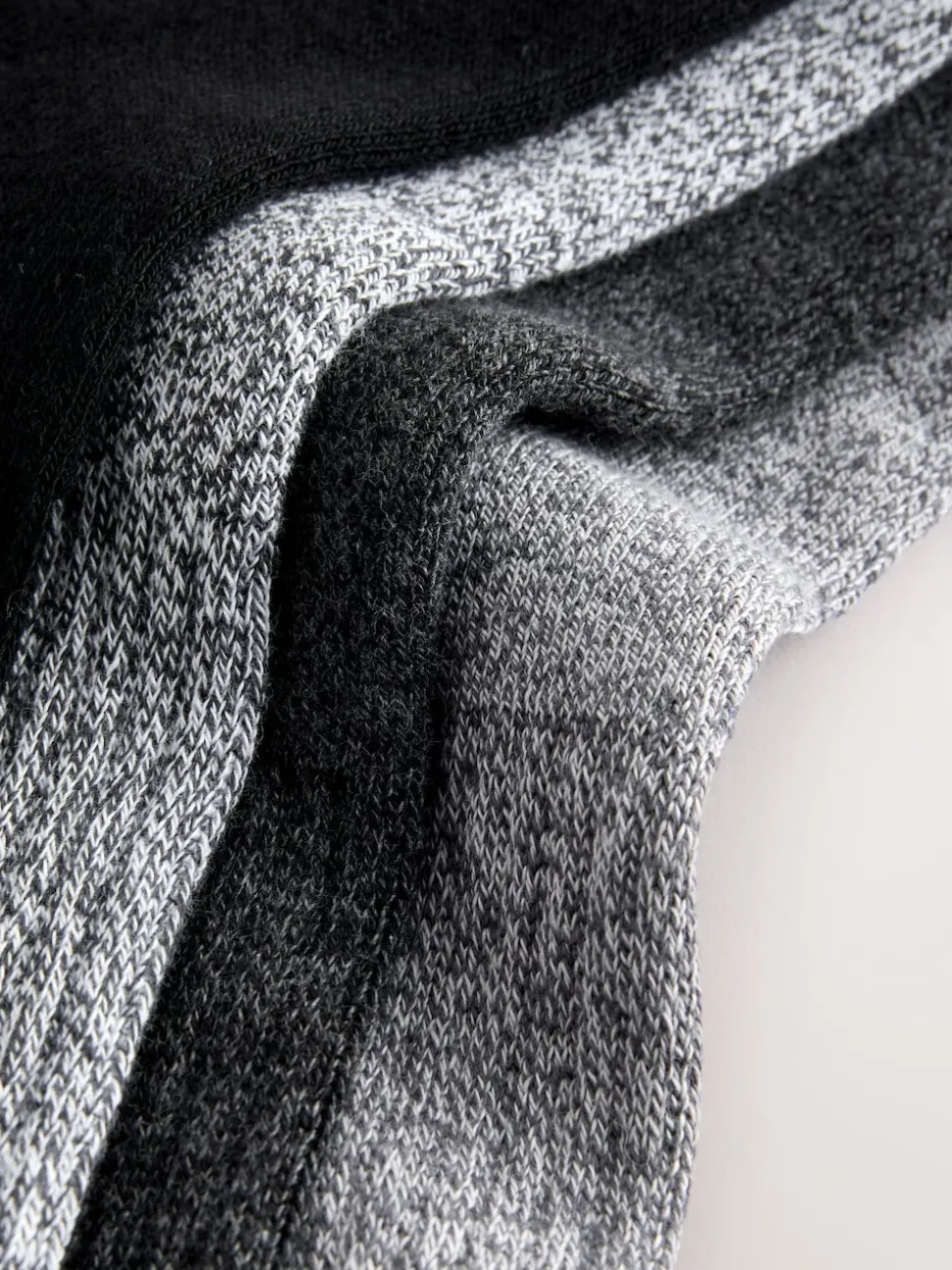 Grey Twisted Heavyweight Socks 4 Pack