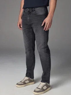 Grey Washed Slim Fit Essential Stretch Jeans