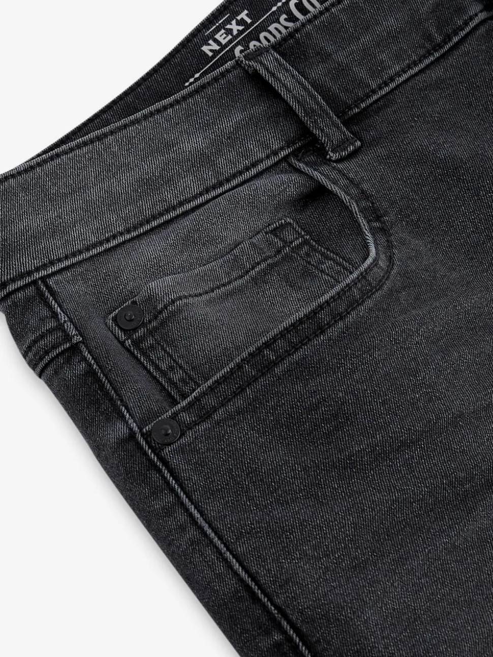 Grey Washed Slim Fit Essential Stretch Jeans