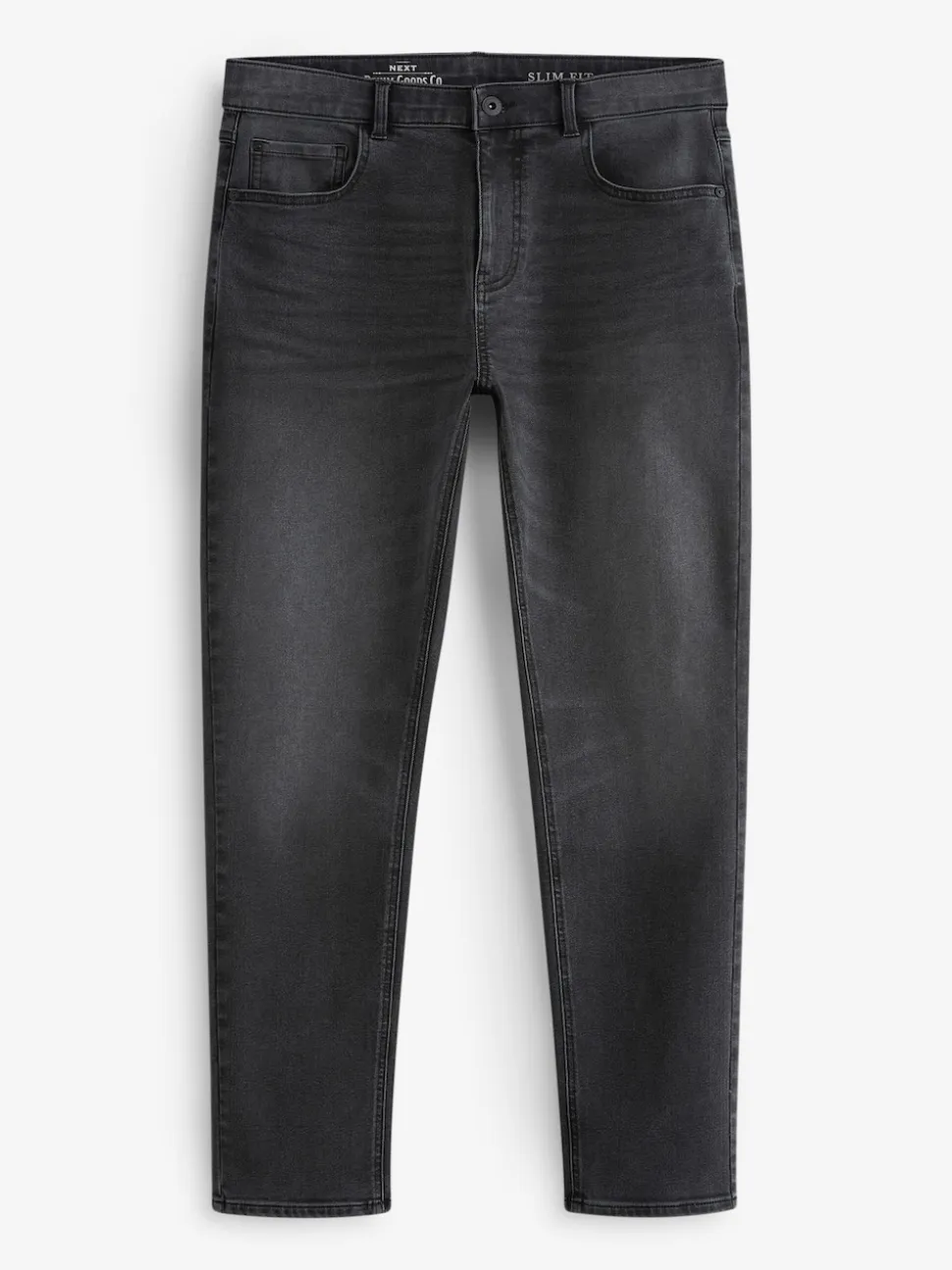 Grey Washed Slim Fit Essential Stretch Jeans