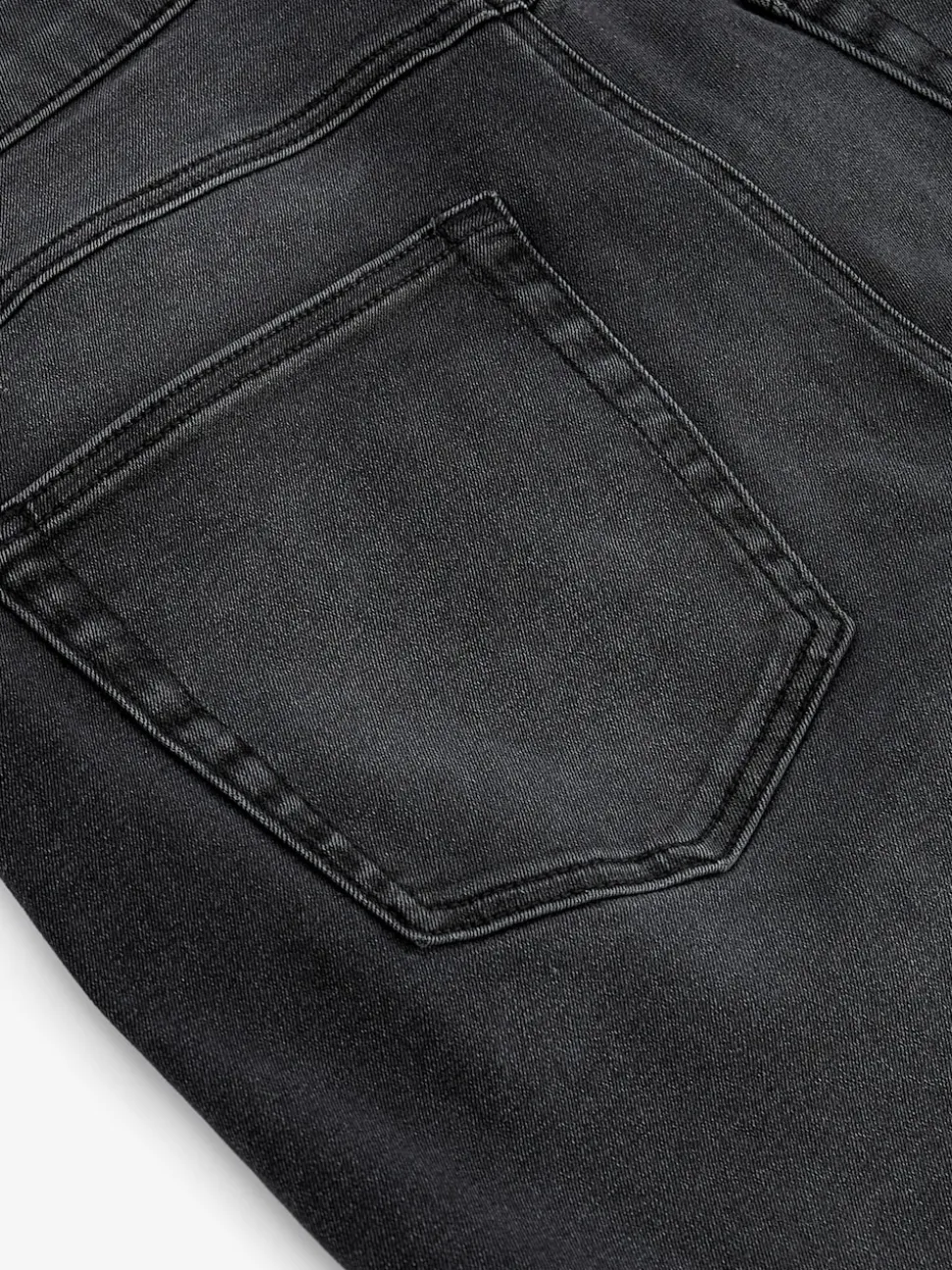 Grey Washed Straight Fit Straight Fit Essential Stretch Jeans
