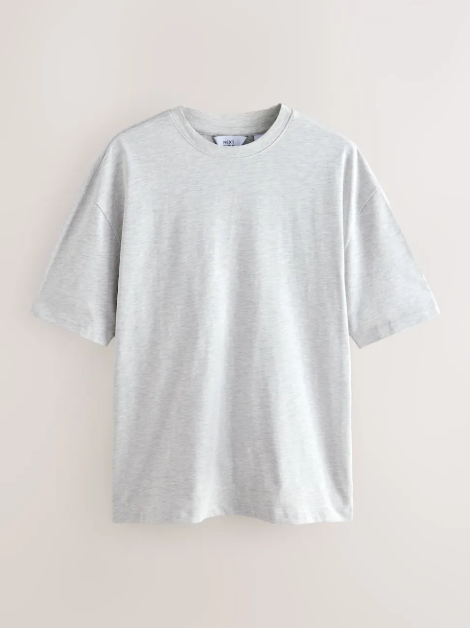 Grey/Light Blue/Navy Blue Marls Relaxed Fit Heavyweight T-Shirts 3 Pack