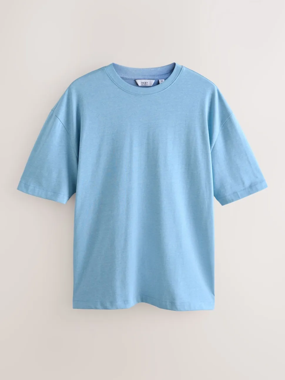Grey/Light Blue/Navy Blue Marls Relaxed Fit Heavyweight T-Shirts 3 Pack