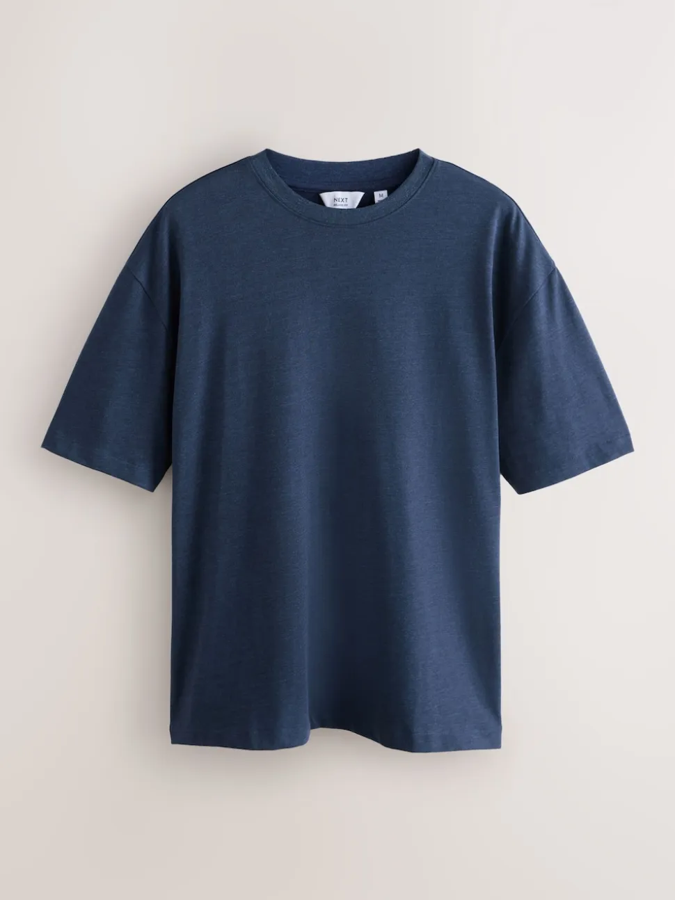 Grey/Light Blue/Navy Blue Marls Relaxed Fit Heavyweight T-Shirts 3 Pack