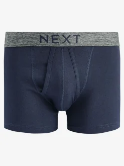 Grey/Navy 10 pack A-Front Pure 100% Cotton Boxers