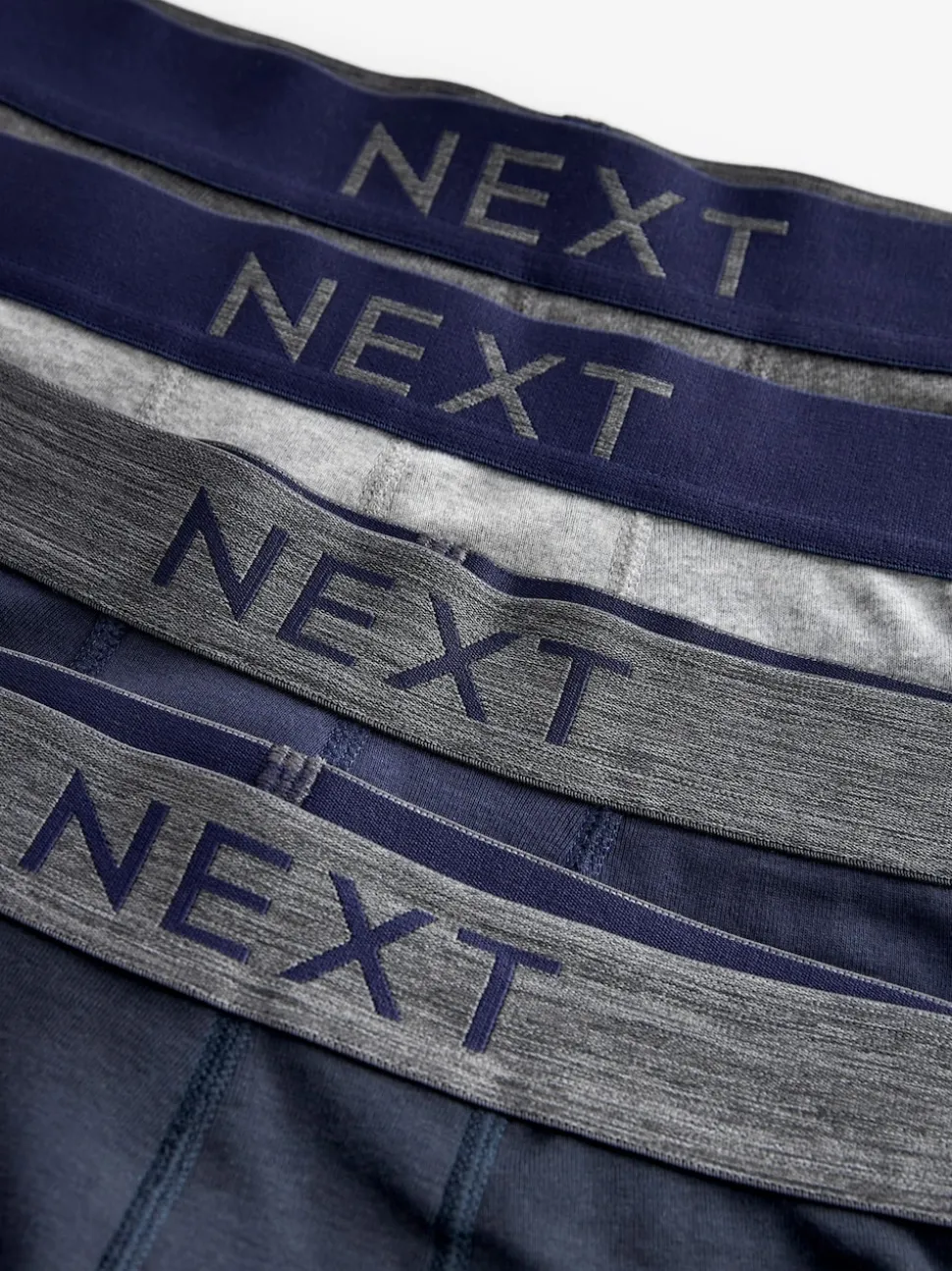 Grey/Navy 4 pack Hipster 100% Cotton Boxers