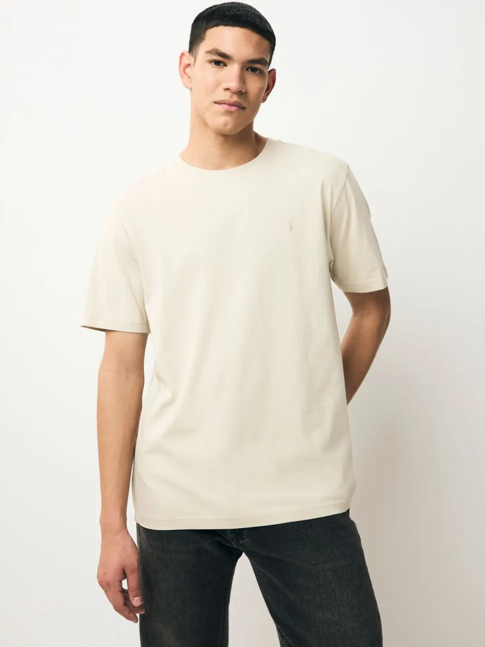 Grey/Pink/Ecru/Green Regular Fit T-Shirts 4 Pack